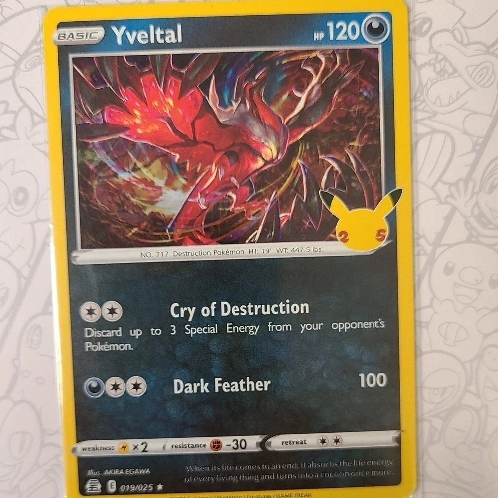 Yveltal 019/025 25th Anniversary Celebration Pokemon TCG